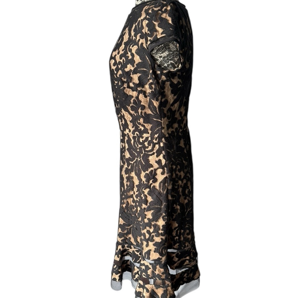 Tadashi Shoji Black Lace Midi Dress Size 10 - Picture 8 of 12